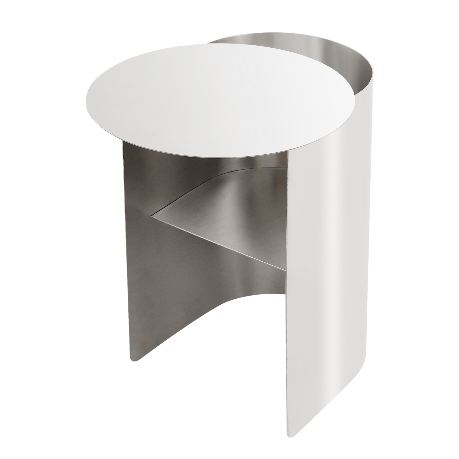 Side Table 28*46*51cm Bedroom Stainless Steel Side Table Silver Sofa Side Table