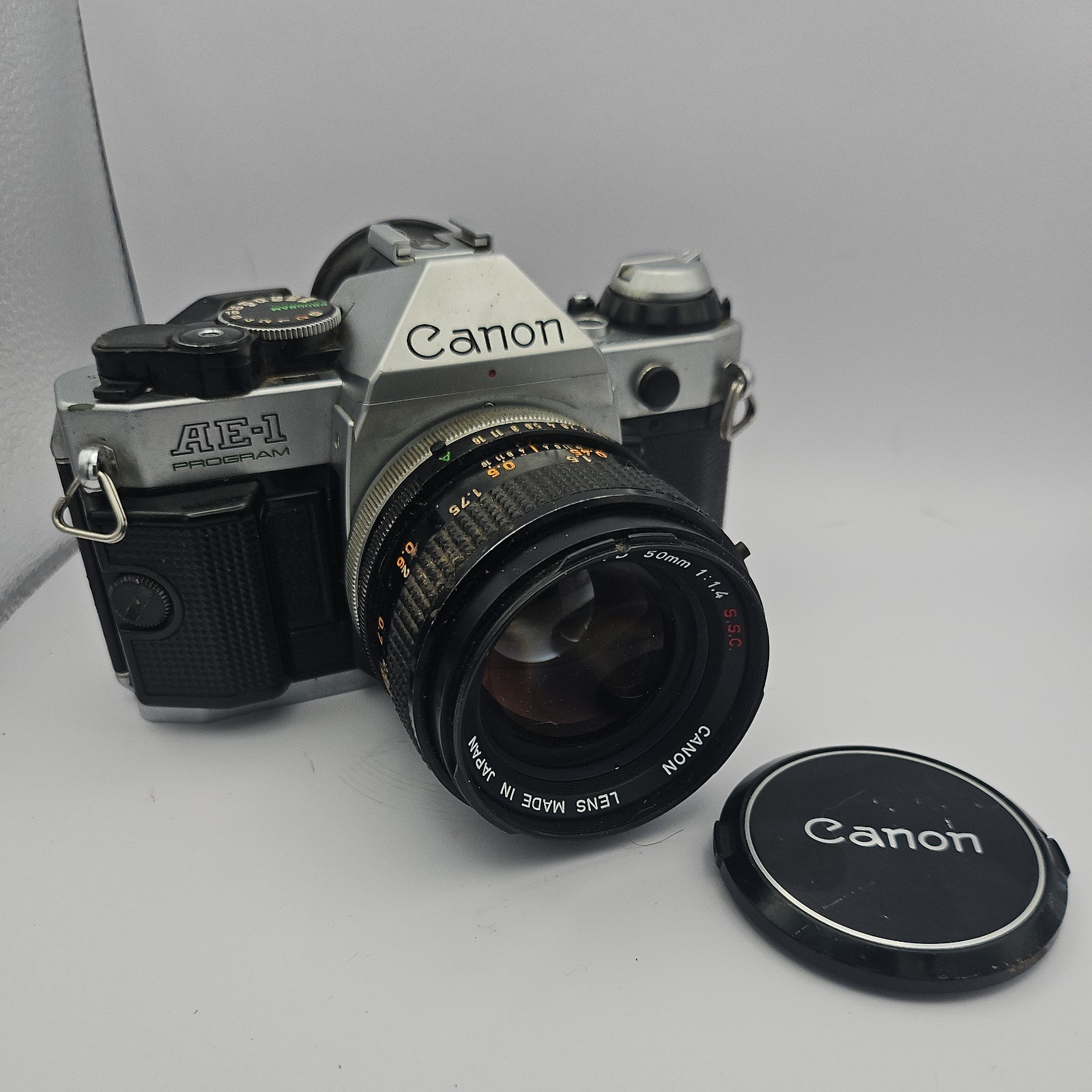 Canon AE-1 35mm Film Camera 50mm Lens Only For Parts Or Repair