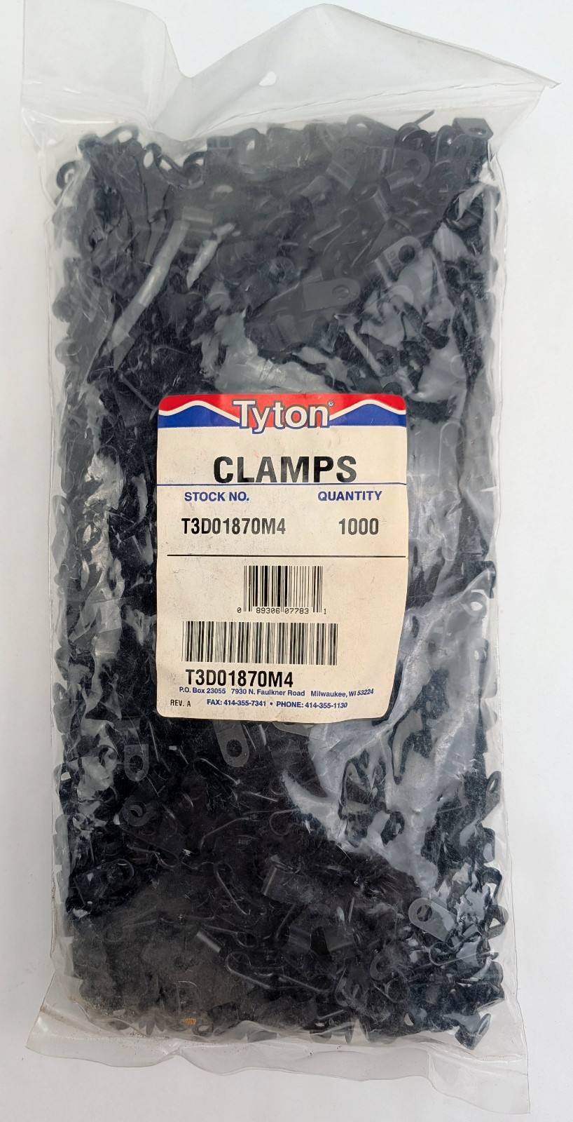 1000 PACK 3/16" Inch R-Type Cable Clamps Nylon Black Wire Electrical Made in USA