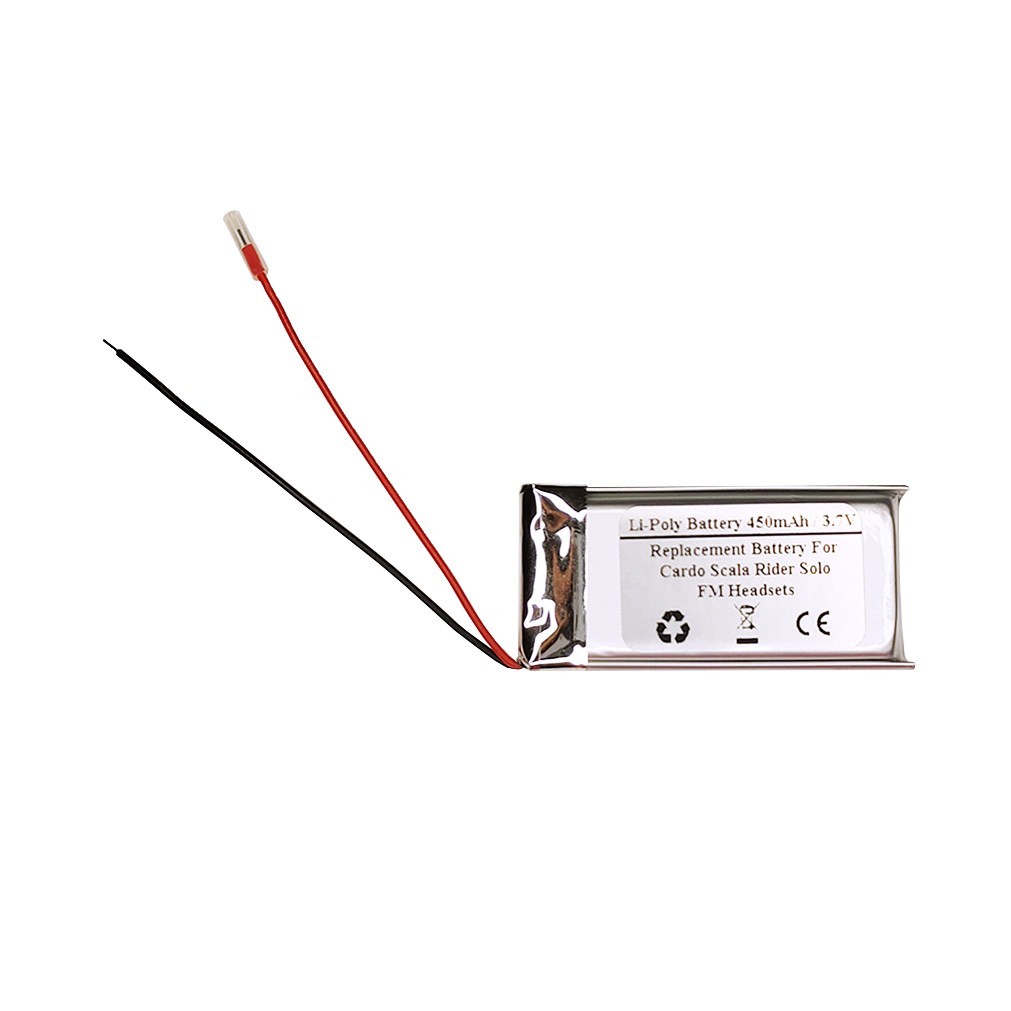 Battery for Cardo Scala Rider Solo, FM, Motorcycle Intercom Bluetooth Headsets