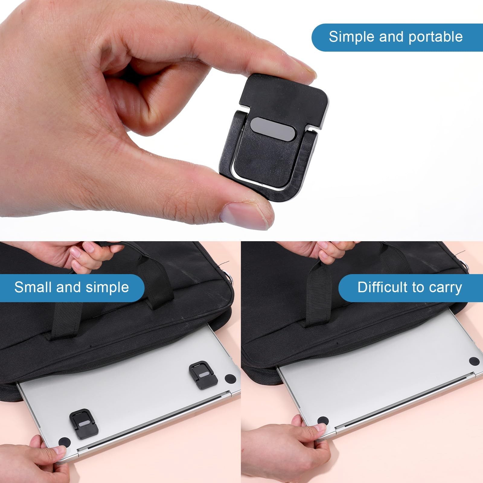 2Pcs Keyboard Riser SelfAdhesive Mini Portable Laptop Stand Foldable Portable...