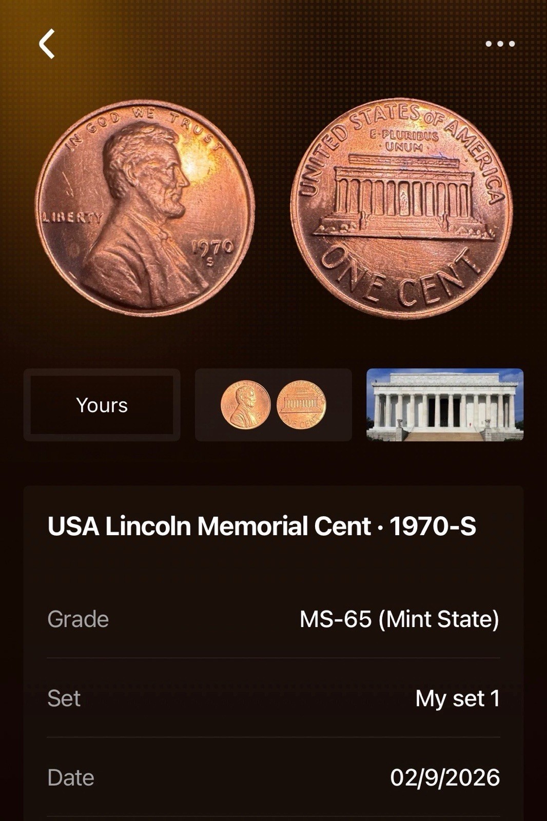 1970-S Lincoln 1c RD BU UNC with errors