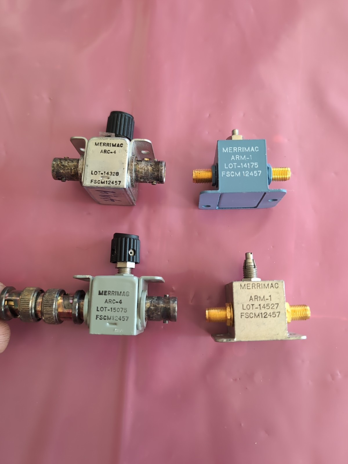 Lot Of 4- 2-Merrimac Arc-4  And 2-Merrimac ARM-1 FSCM 12457
