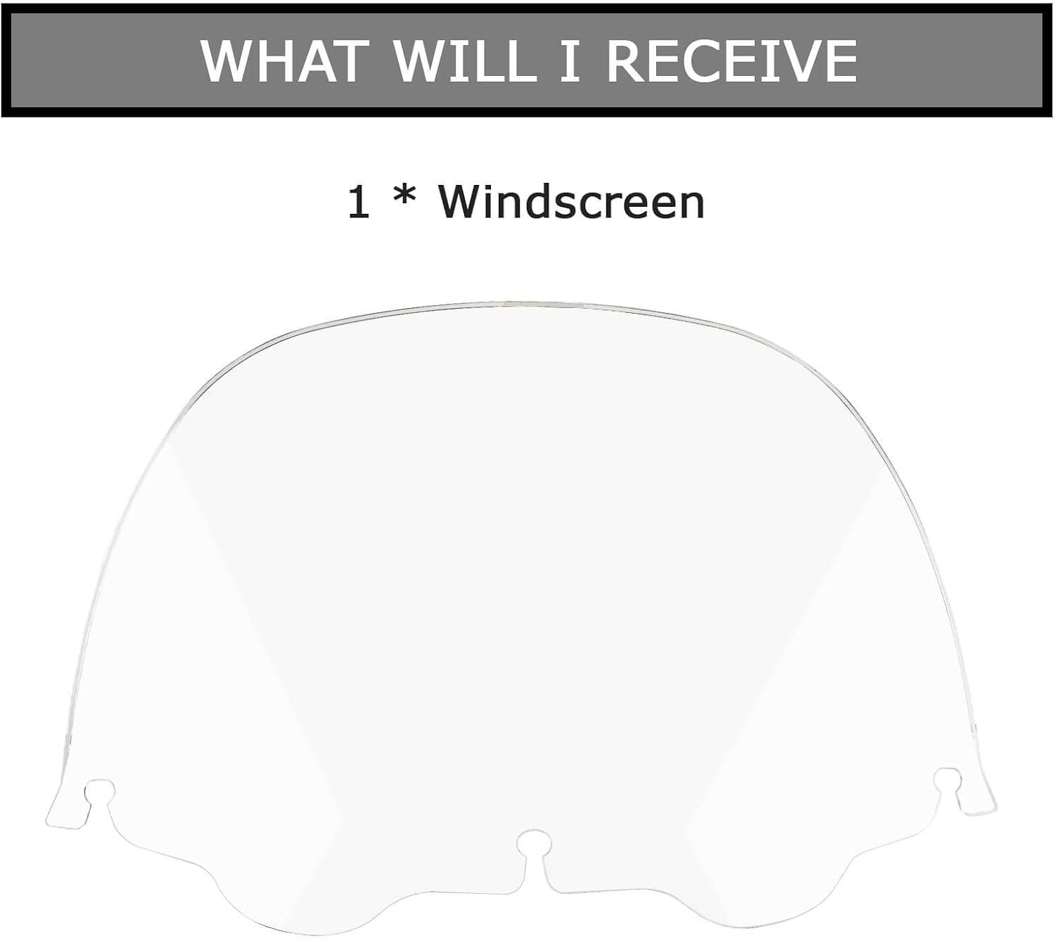 13" Windshield Wave Windscreen Wind Splitter for Touring Glide 1997-2013 Clear