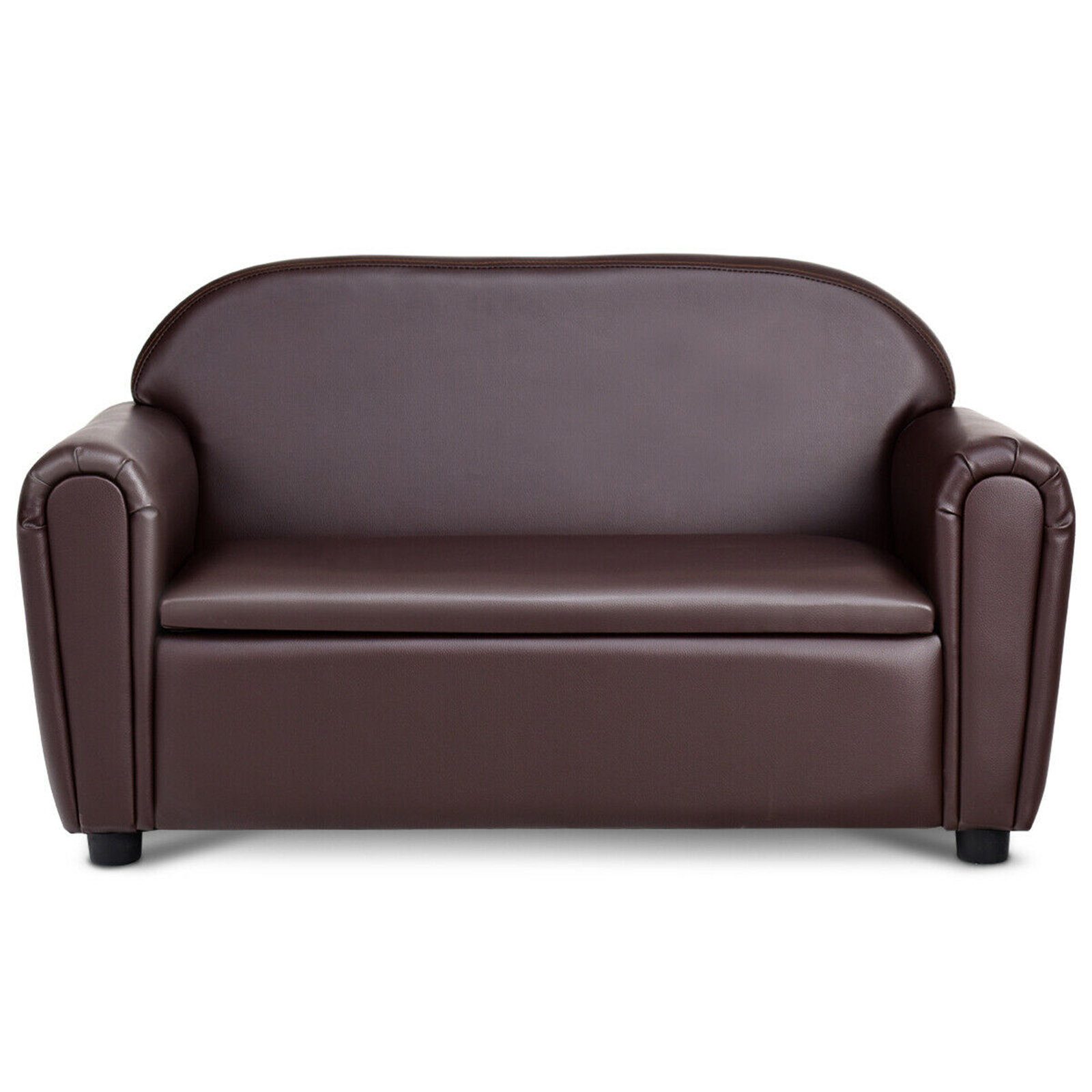 Kids Sofa Armrest Chair Lounge Couch Wood Construction Storage Box Living Room