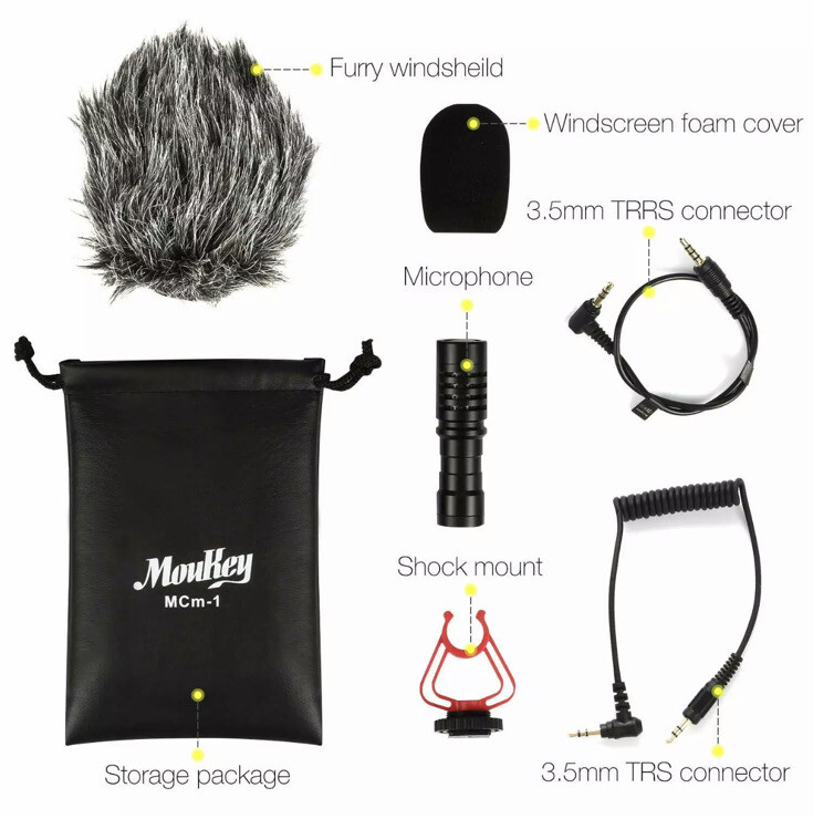 New Moukey MCM-1 DSLR Video Camera Microphone; External Open Box