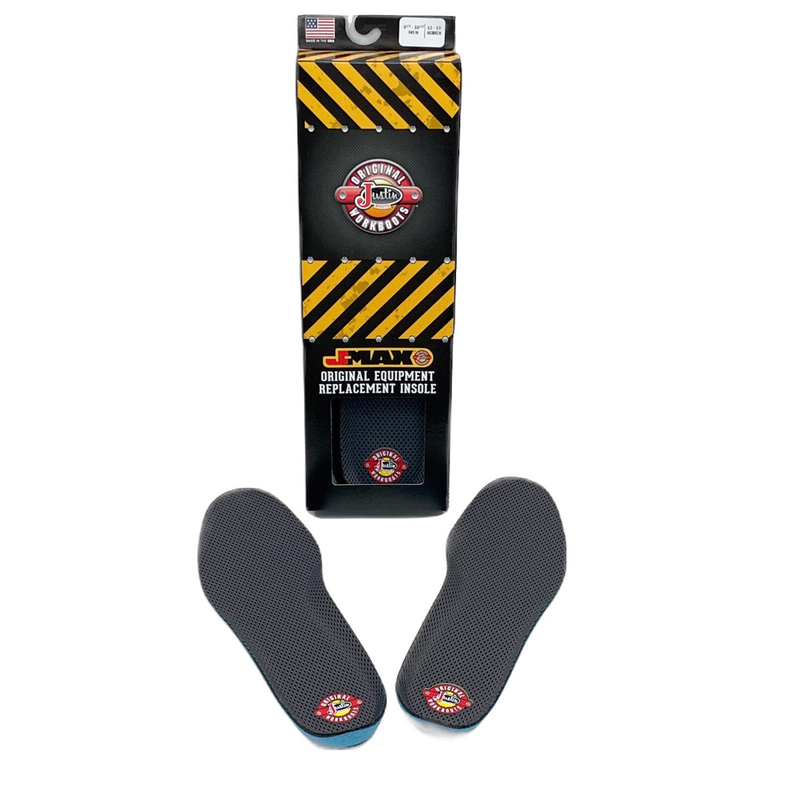 Justin Work Boots JMAX Replacement Insoles Mens 9.5-10.5 Womens 12-13