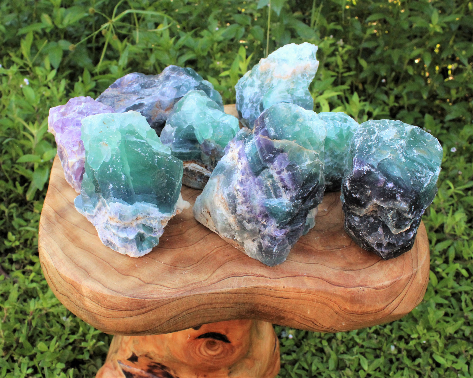 JUMBO Rough Natural Rainbow Fluorite Chunks - Huge Raw Rainbow Fluorite Crystals