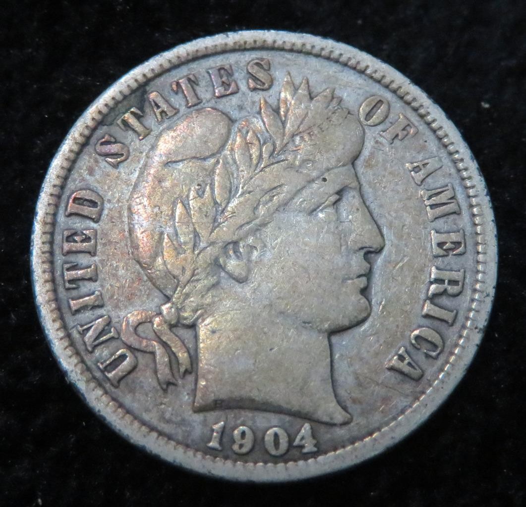1904 Barber Dime * Better Grade *  Partial Liberty * 5600