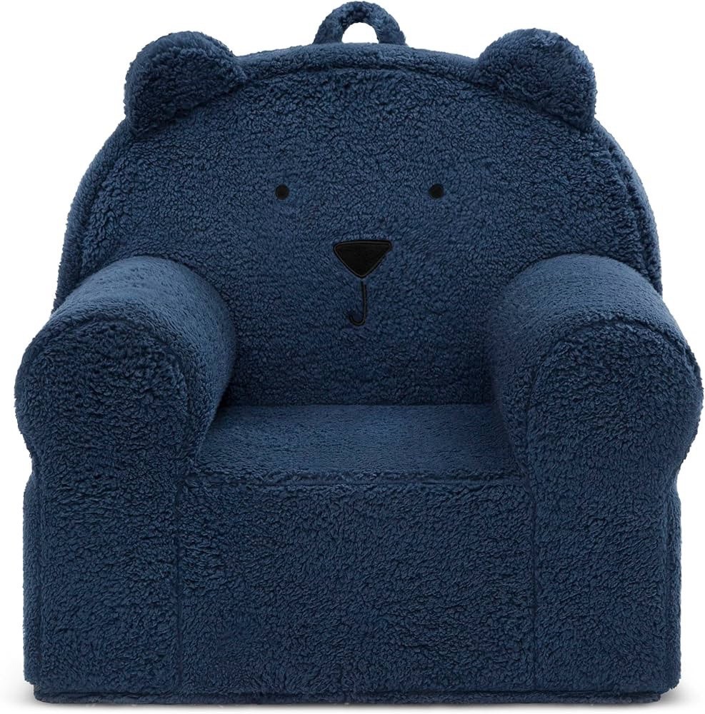 GAP babyGap Sherpa Bear Chair Cuddly Toddler Foam Chair for Toddler navy