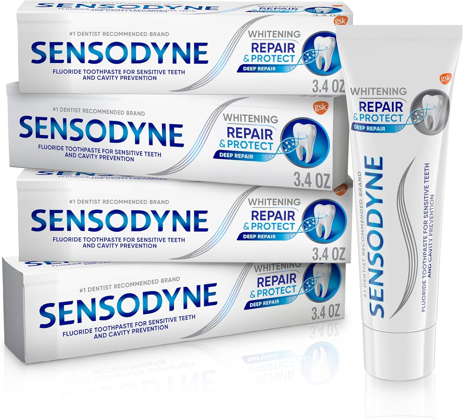 Repair and Protect Whitening Toothpaste, Toothpaste for Sensitive Teeth and Cavi