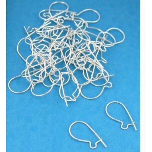 50 Sterling Silver Kidney Wire Earring Hoop Parts