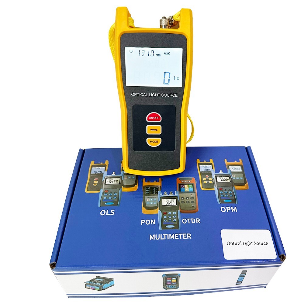 Handheld Optical Light Source Range -7dBm 1310/1550nm for Measuring Optical Loss