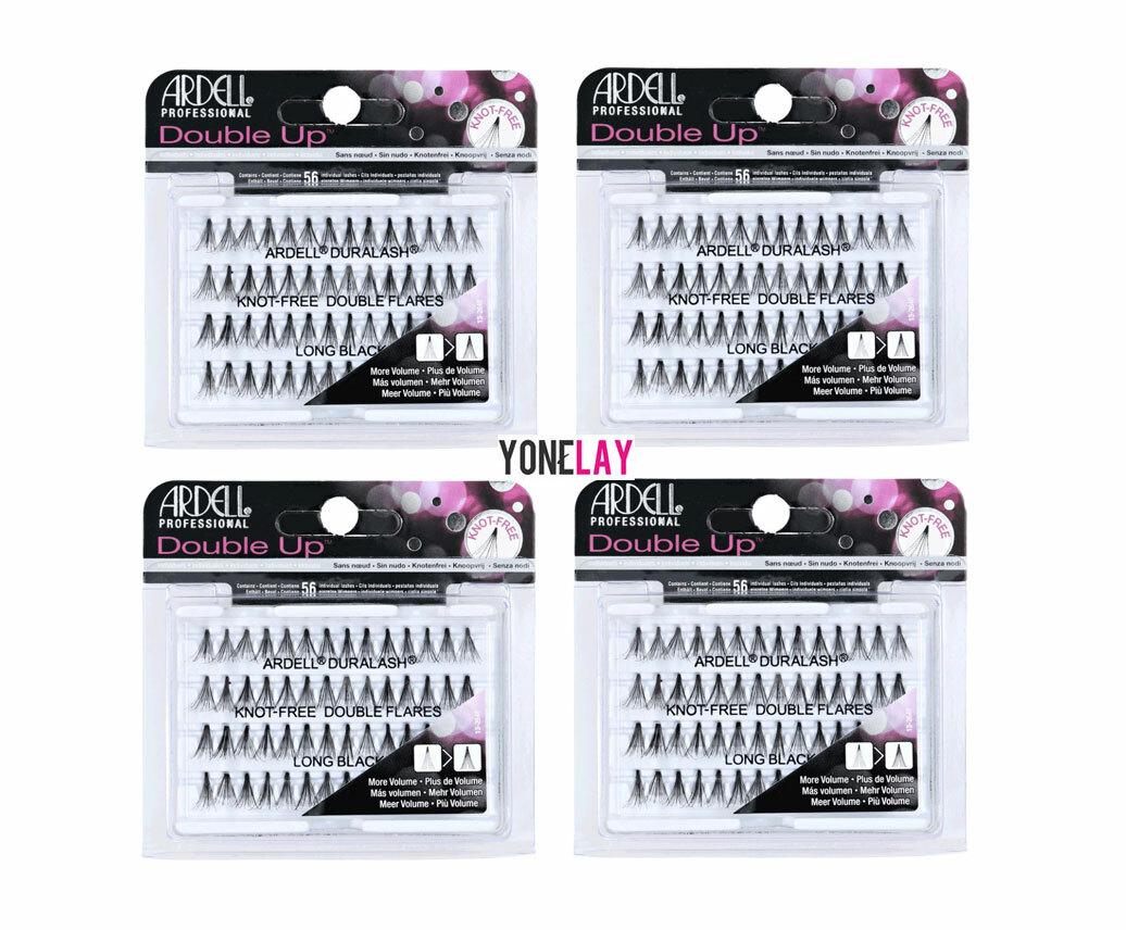 Lot 4 -  ARDELL Eyelashes Individual Flare Lashes Knot Free Double Flares Long