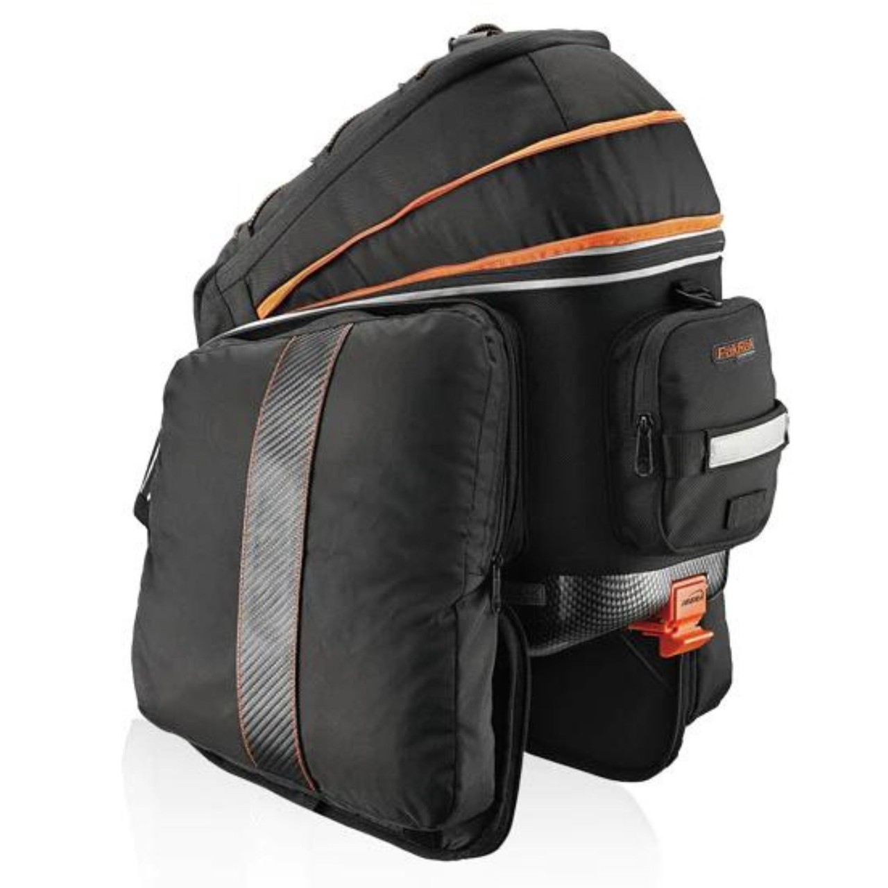 IBERA PakRak Carbon fibre-style Bike MultiMount Commuter Bag , Black
