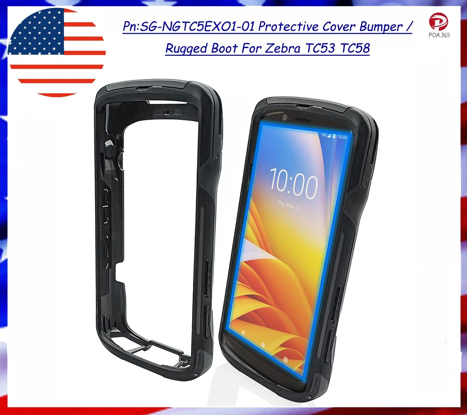🔥 Cover Bumper Rugged Boot For Zebra TC53 TC58 SG-NGTC5EXO1-01 Protective Case