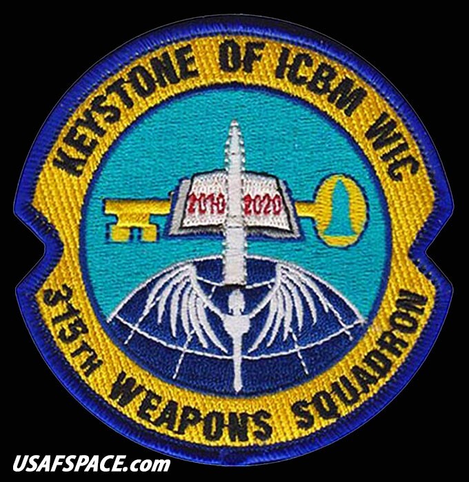USAF 315TH WEAPONS SQ - KEYSTONE OF ICBM WIC -Nellis AFB, NV- ORIGINAL VEL PATCH