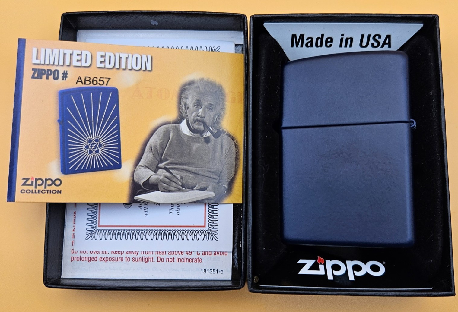 Zippo Lighter 2010 Planeta Collection: Atomic Age, Navy Matte, Limited Edition