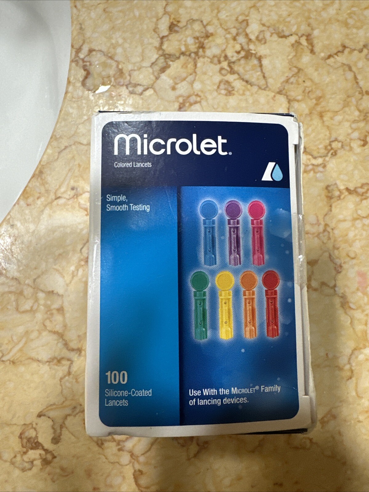 Microlet  Colored Lancets for Glucose Blood Testing - 100 Count