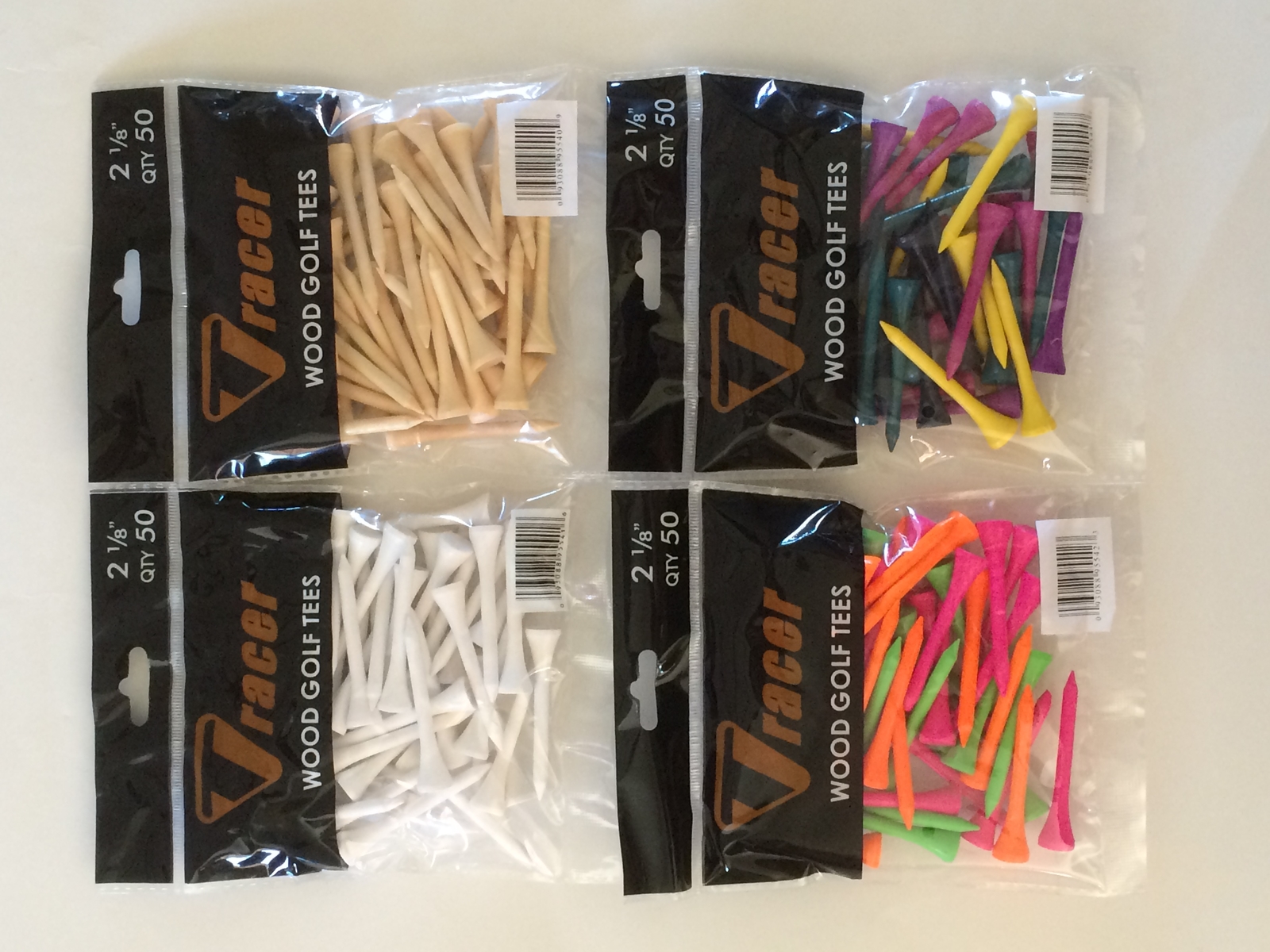 Tracer Teez - 2 1/8" Wooden Golf Tees - 50 Pack