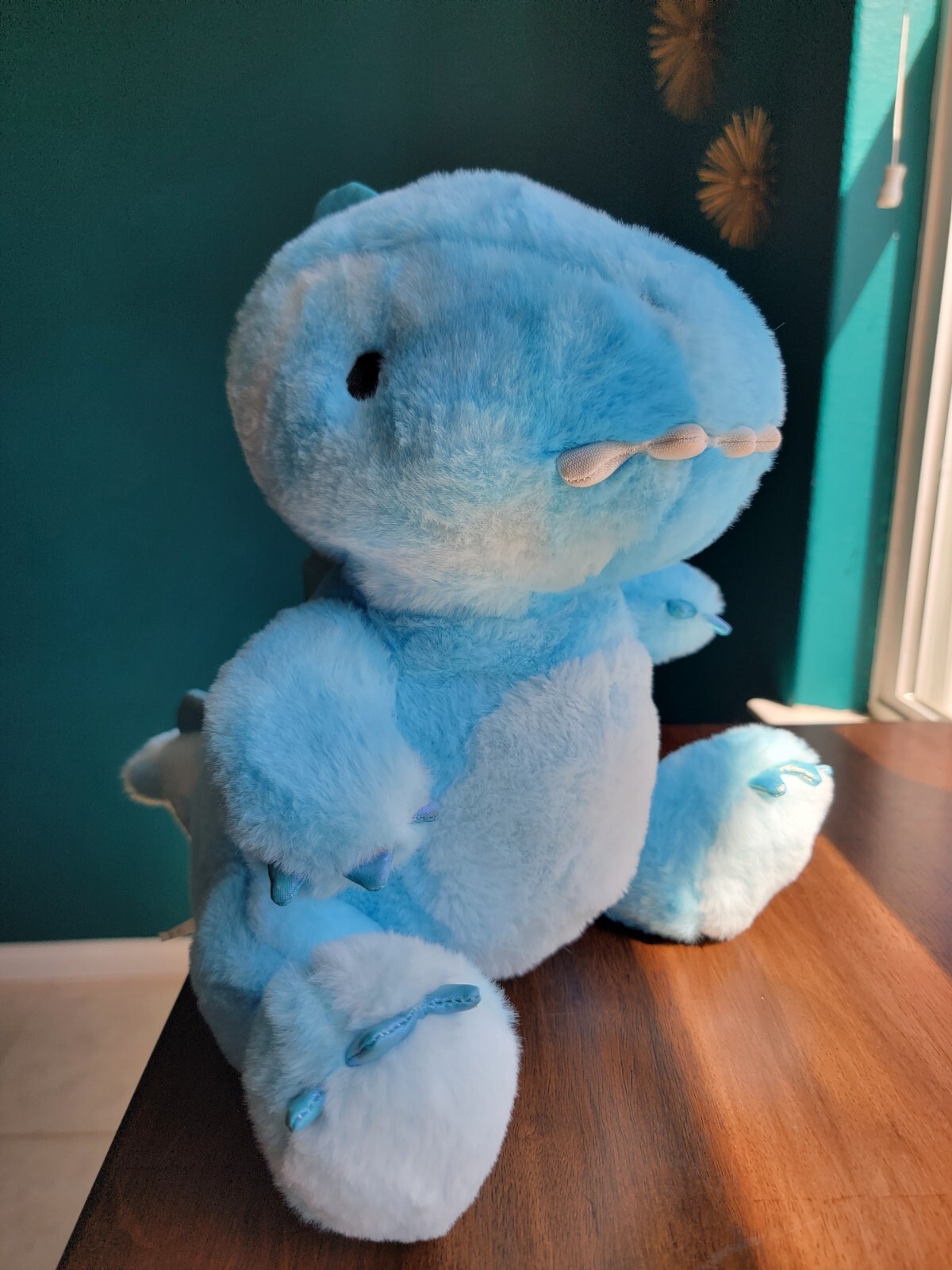 FAO Schwarz Glow Brights 12" Plush Dinosaur Lights & Sound Toy Works !