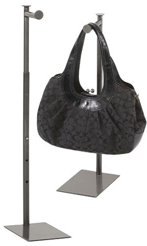 Countertop Display Handbag Purse Stand Rack Adjustable 36" Ball Finial Metal