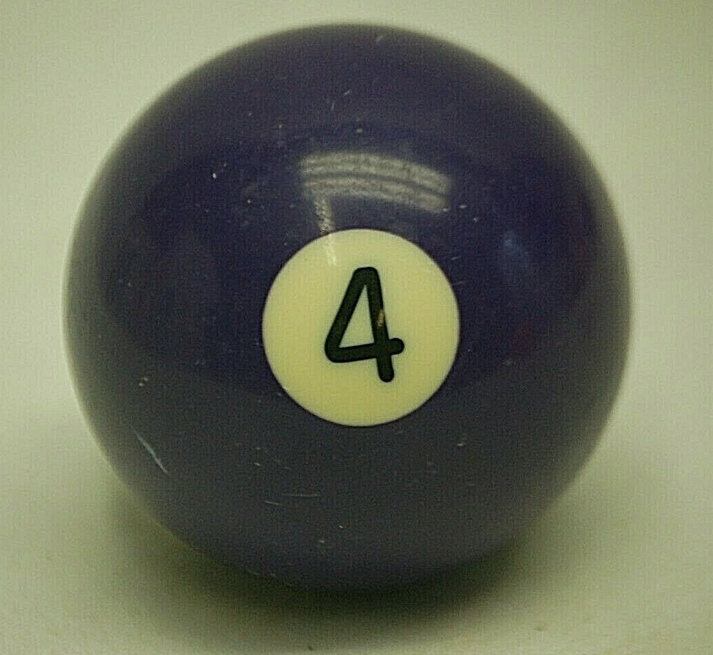 Pool Table Billiard Ball #4 Solid Violet Vintage Replacement Piece