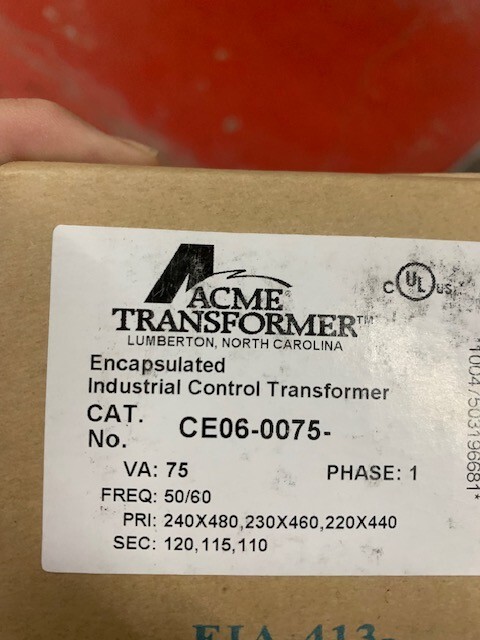CE06-0075 ACME TRANSFORMER