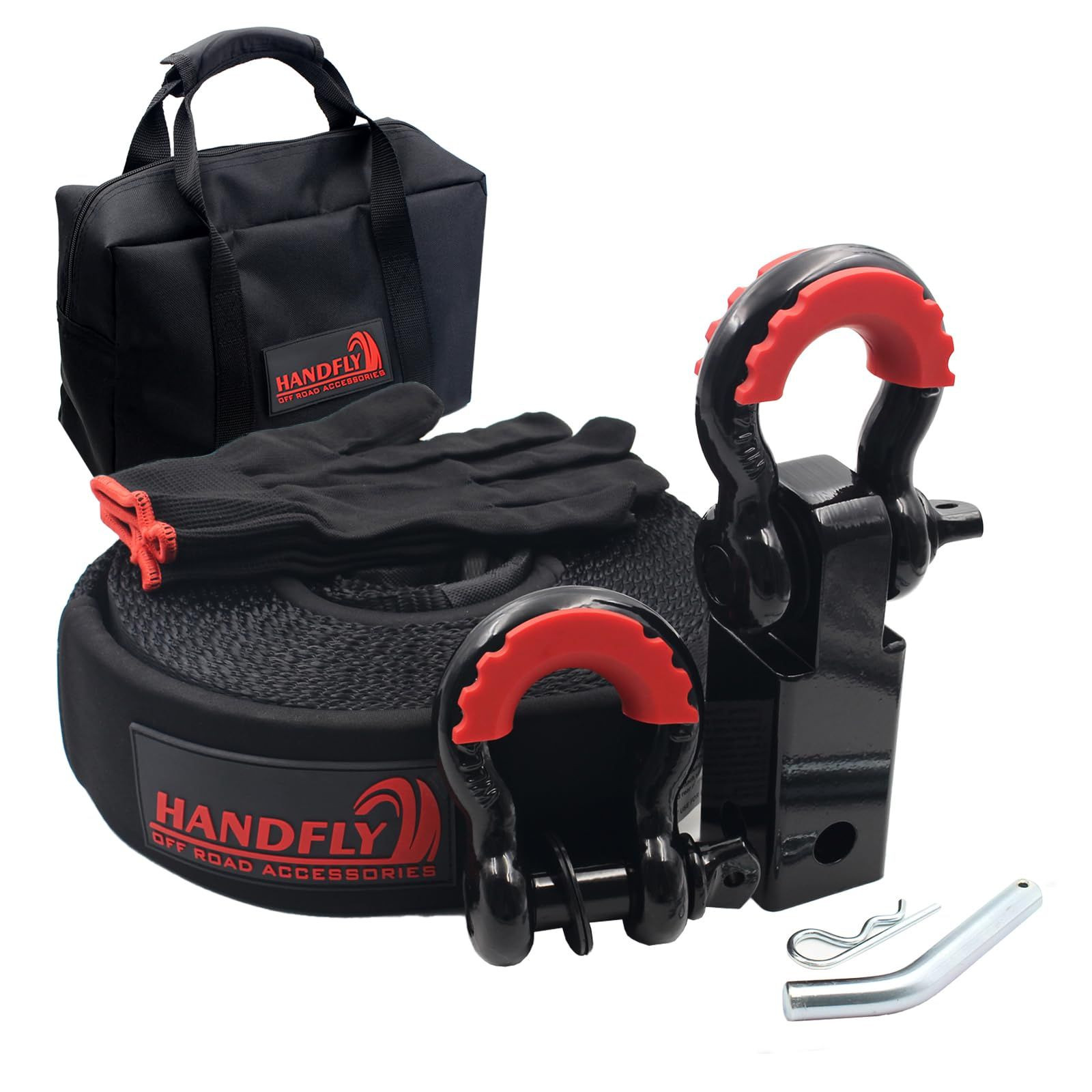 Handfly Offroad Recovery Kit, 3" x 30 ft Tow Strap, 1pcs x 30