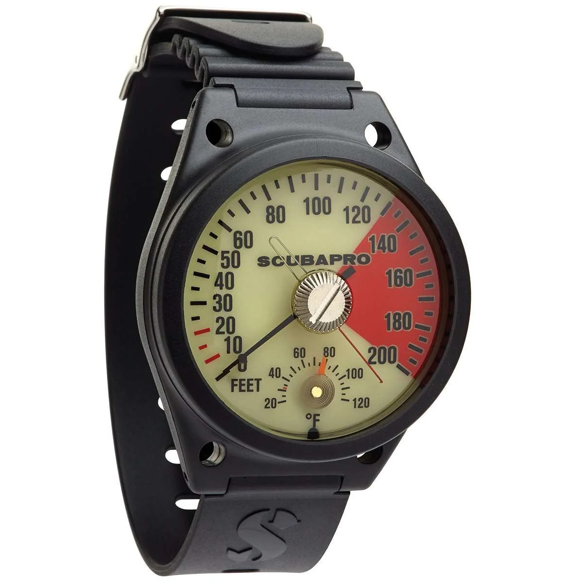 ScubaPro Analog Depth Gauge Wrist, with Armstrap, Imperial