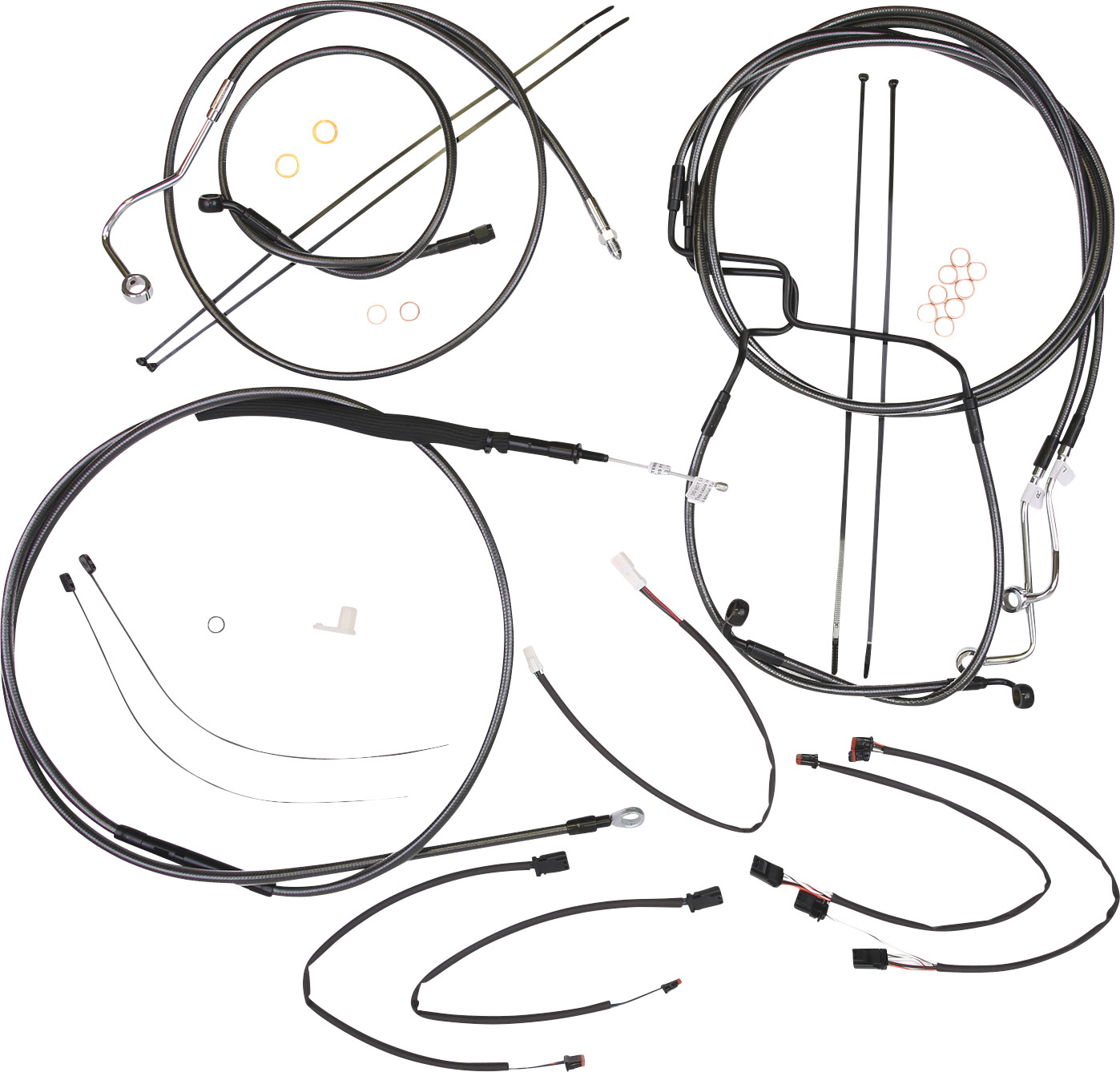 MAGNUM SHIELDING Black Pearl™ Designer Handlebar Installation Kit - 12"-14" -