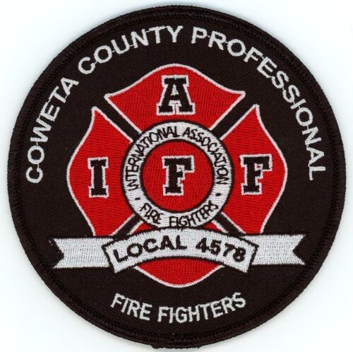GEORGIA GA COWETA COUNTY PRO FIRE FIGHTERS SHOULDER PATCH POLICE SHERIFF