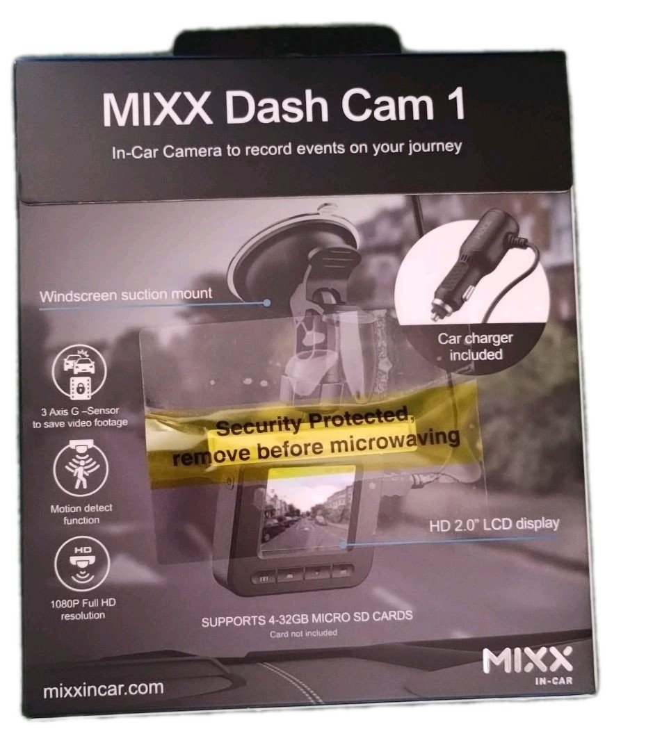 Mixx MDC1-72-BK-405 Dashcam1 720P In Car Dash Camera