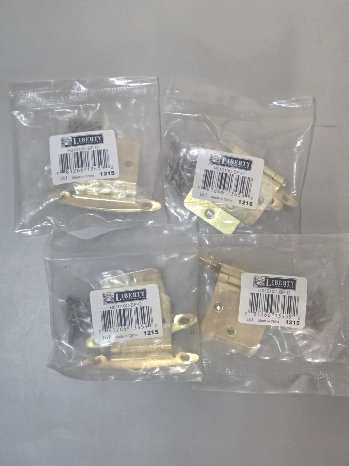 Lot of 8 Hinges Liberty Hardware H01010C-BP-O Polished Brass Not Self Closing