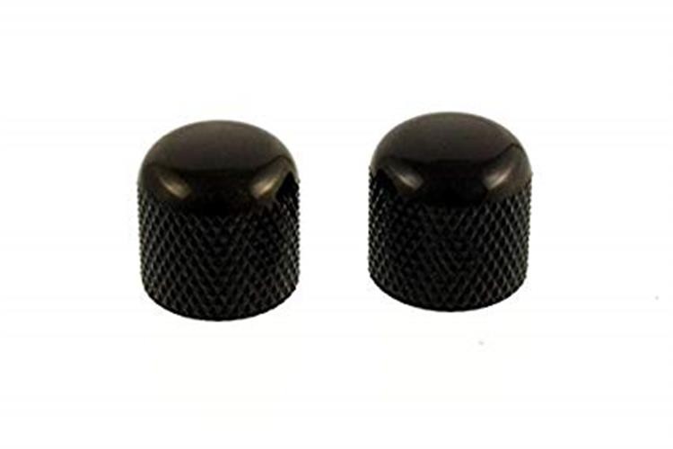 Allparts MK-3300 Push-on Metal Dome Knobs, 2pc Black