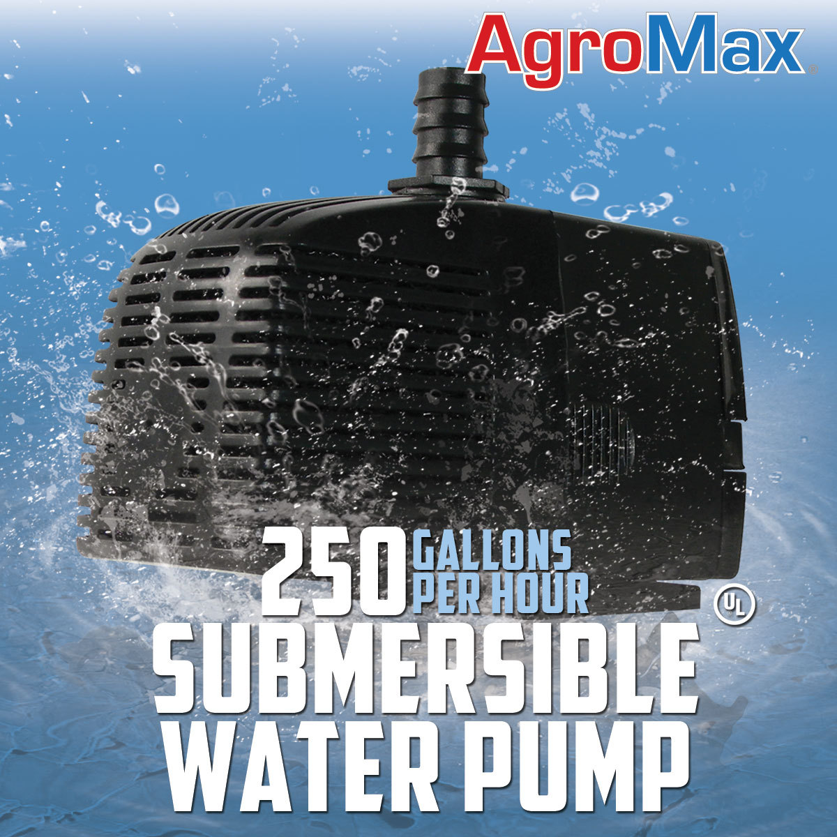 250 GPH SUBMERSIBLE WATER PUMP GALLONS PER HOUR HYDROPONICS xtreme cap fountain