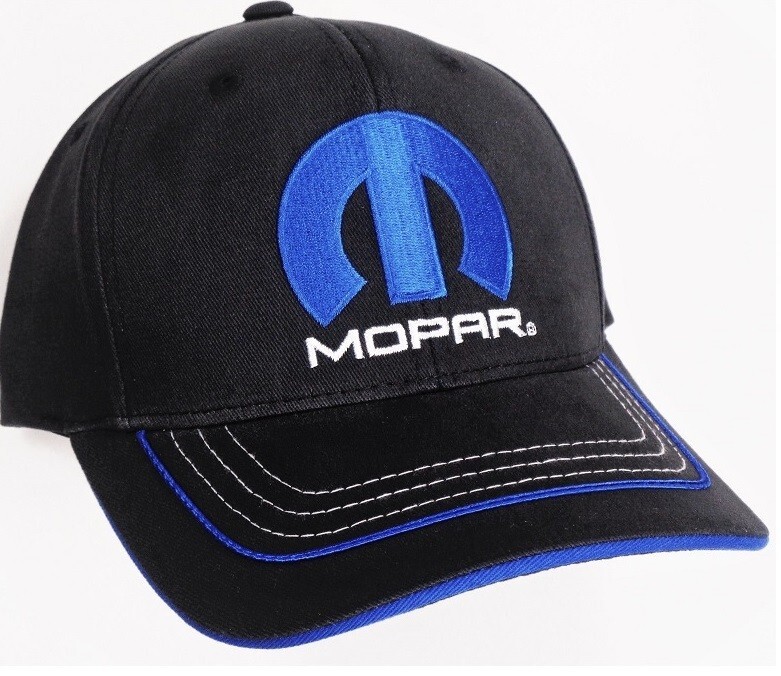 Mopar Parts M Black Embroidered Logo Hat Cap Official Licensed