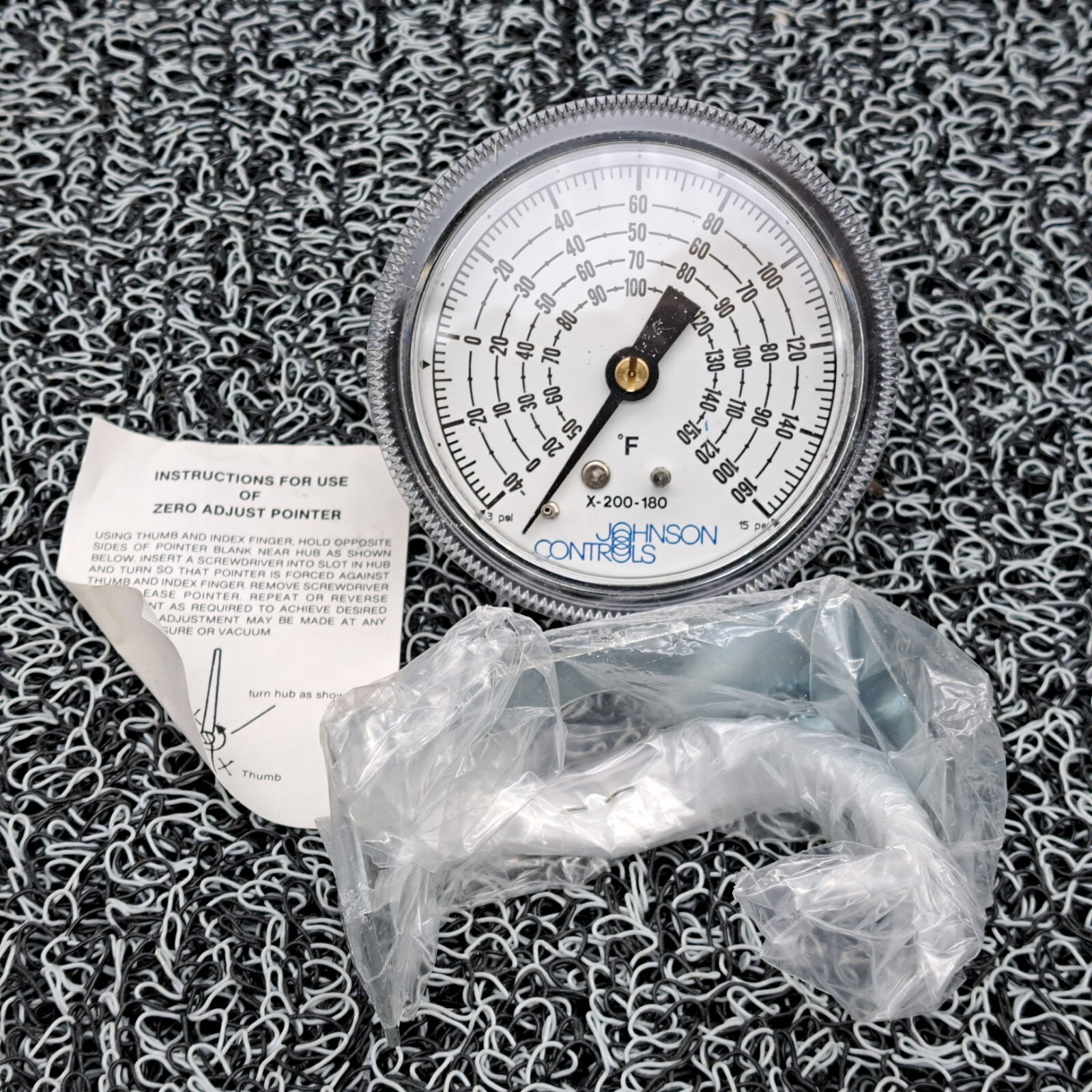 Johnson Controls X-200-180 Temperature Gauge, 2.5", -40/160F, 0/100F