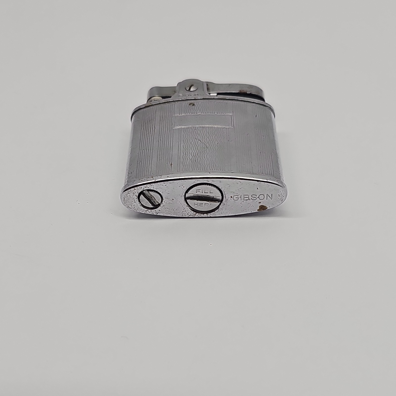 Gibson Silver Tone Table Lighter Silver Color Collectible
