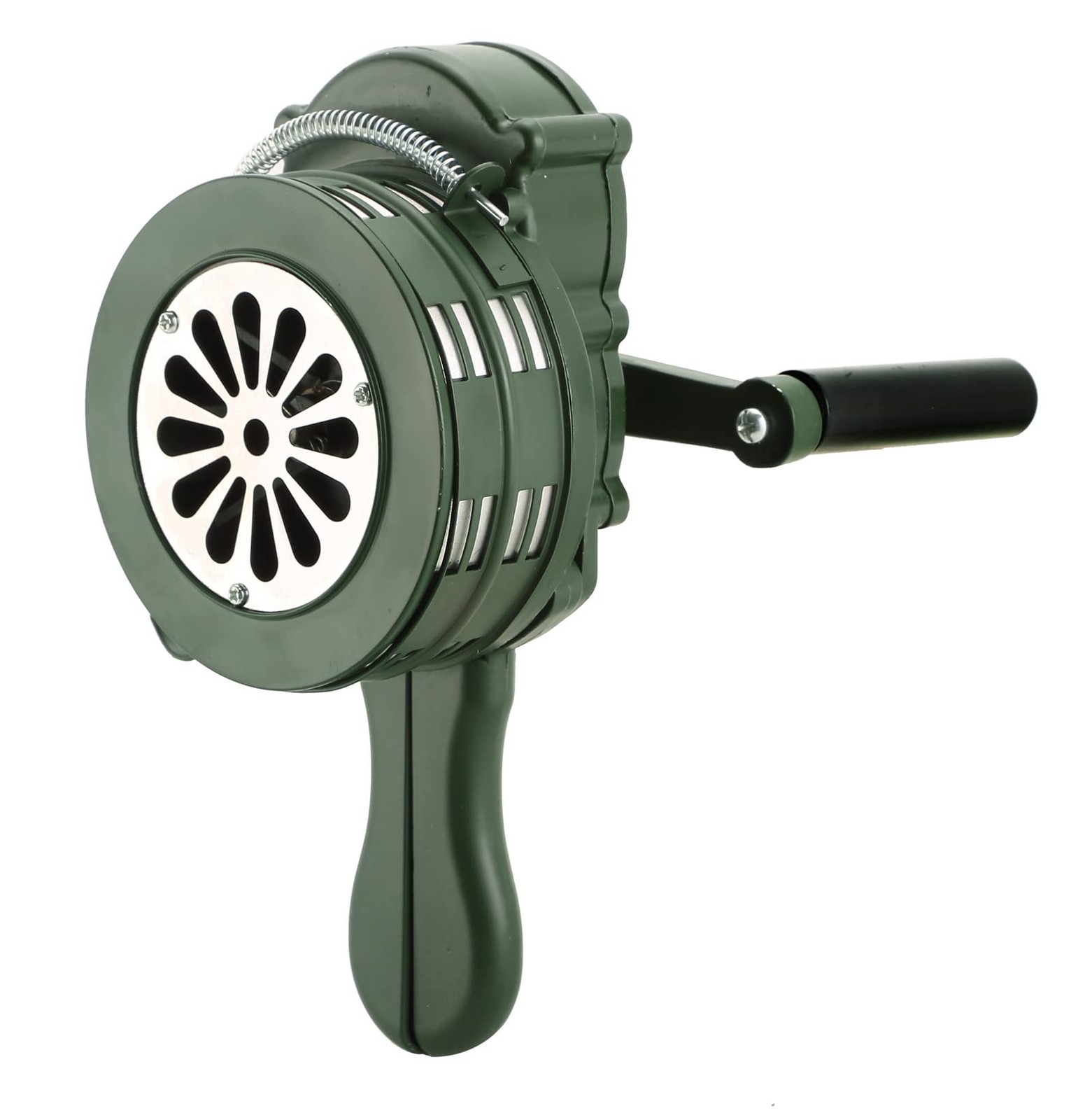 Handheld Air Raid Siren 110DB Loud Manual Hand Crank Emergency Alarm, Portable