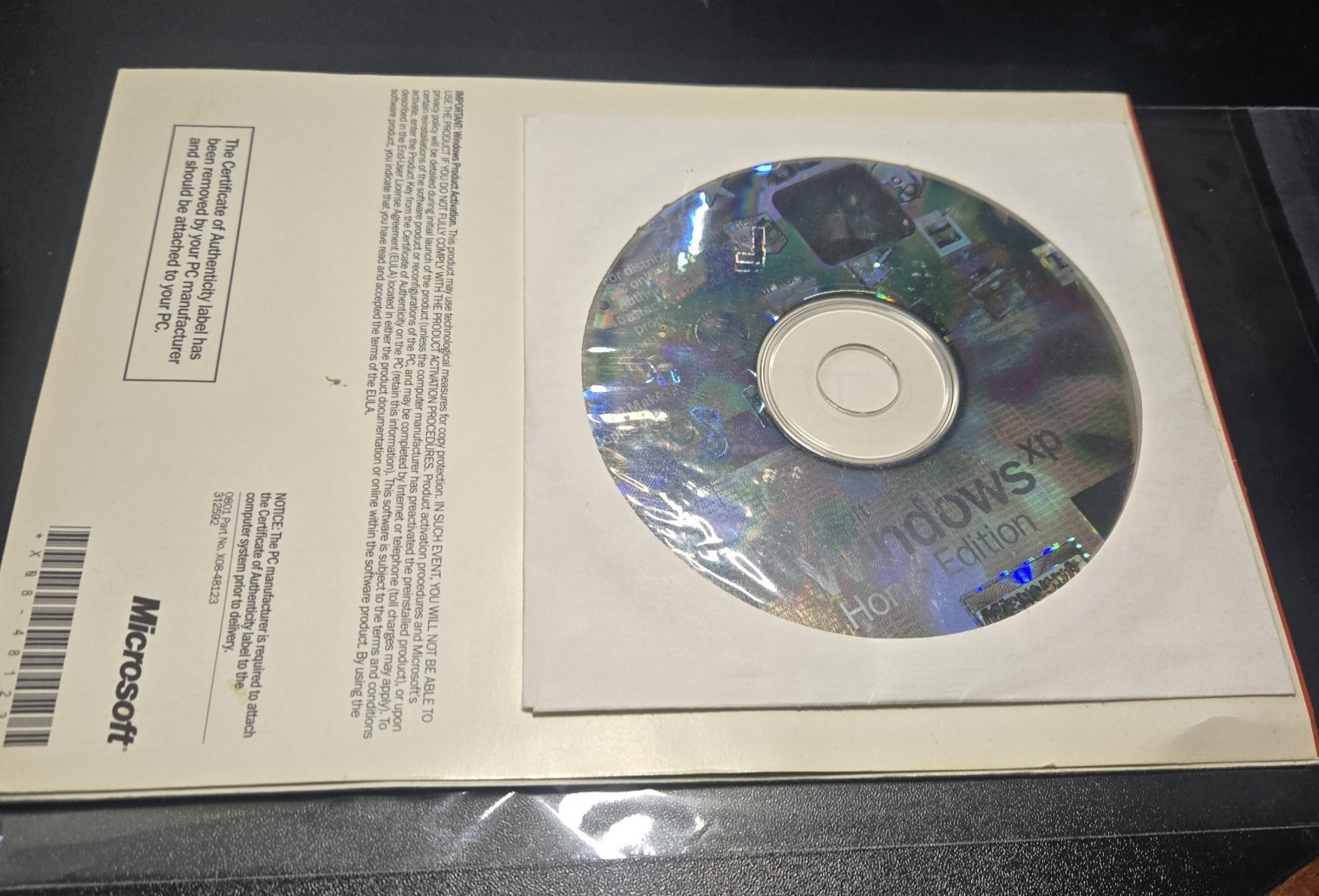Microsoft Windows XP Home Edition Version 2002 - Vintage -