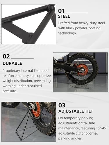 Dirt Bike Triangle Stand,Universal Motorcycle Kickstand Rear Side Wheel
