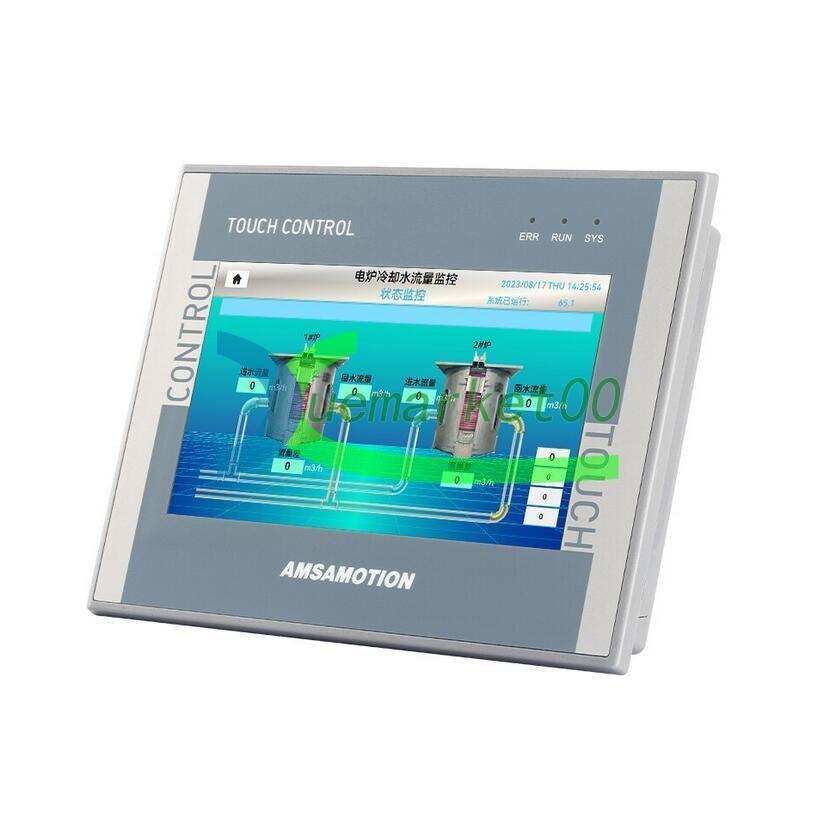 AMSAMOTION 7 Inch HMI PLC All-in-One FX3U Ethernet AMX-HM7A-32MR Touch screen