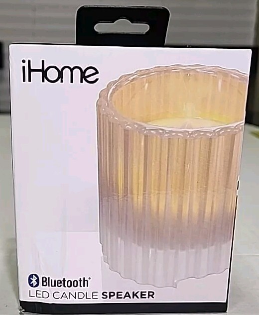 Ihome Portable Bluetooth Candle Speaker, Rechargeable, Cordless, Sleep Timer New