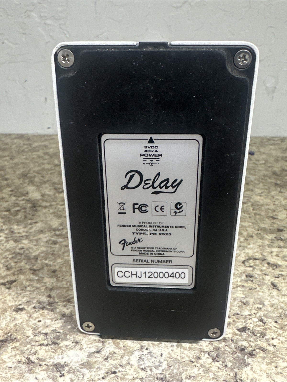 Fender Competition Delay White Pedal PR 2523