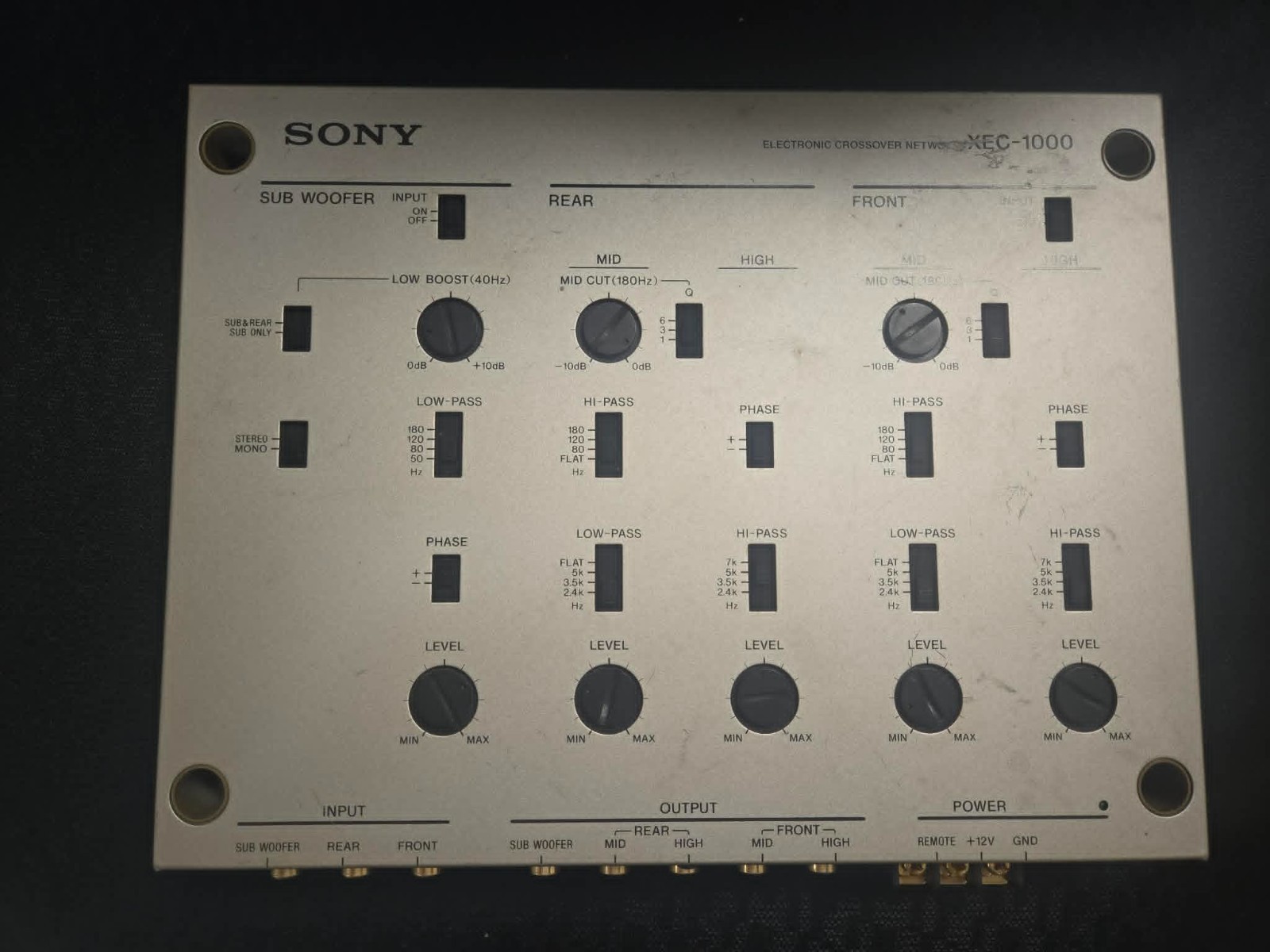 Vintage Sony XEC-1000 5-Way Electronic Crossover Network Old School SQ Japan