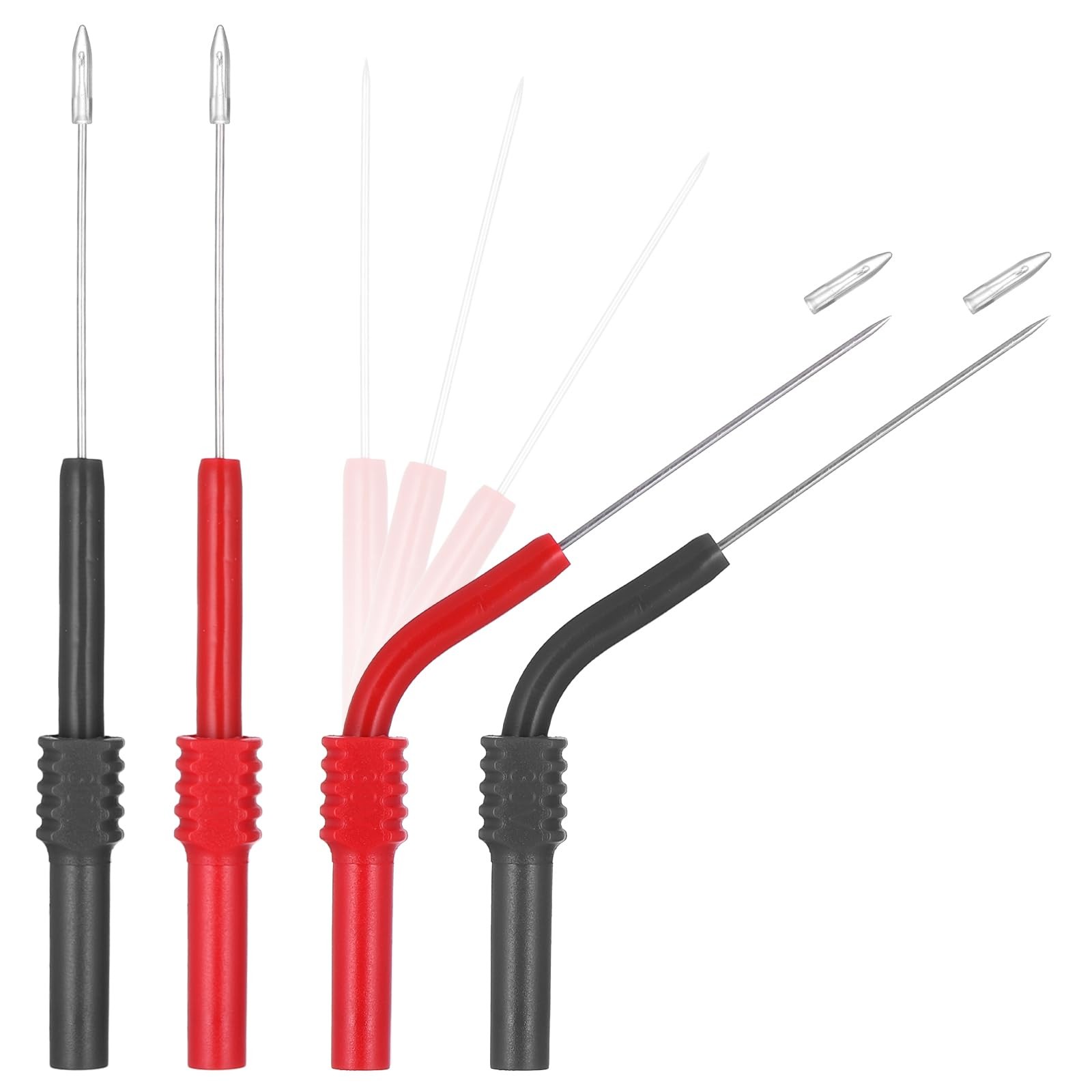 4 PCS Backprobe Test Lead Kit Automotive Silicon Flexible Back Probe Black