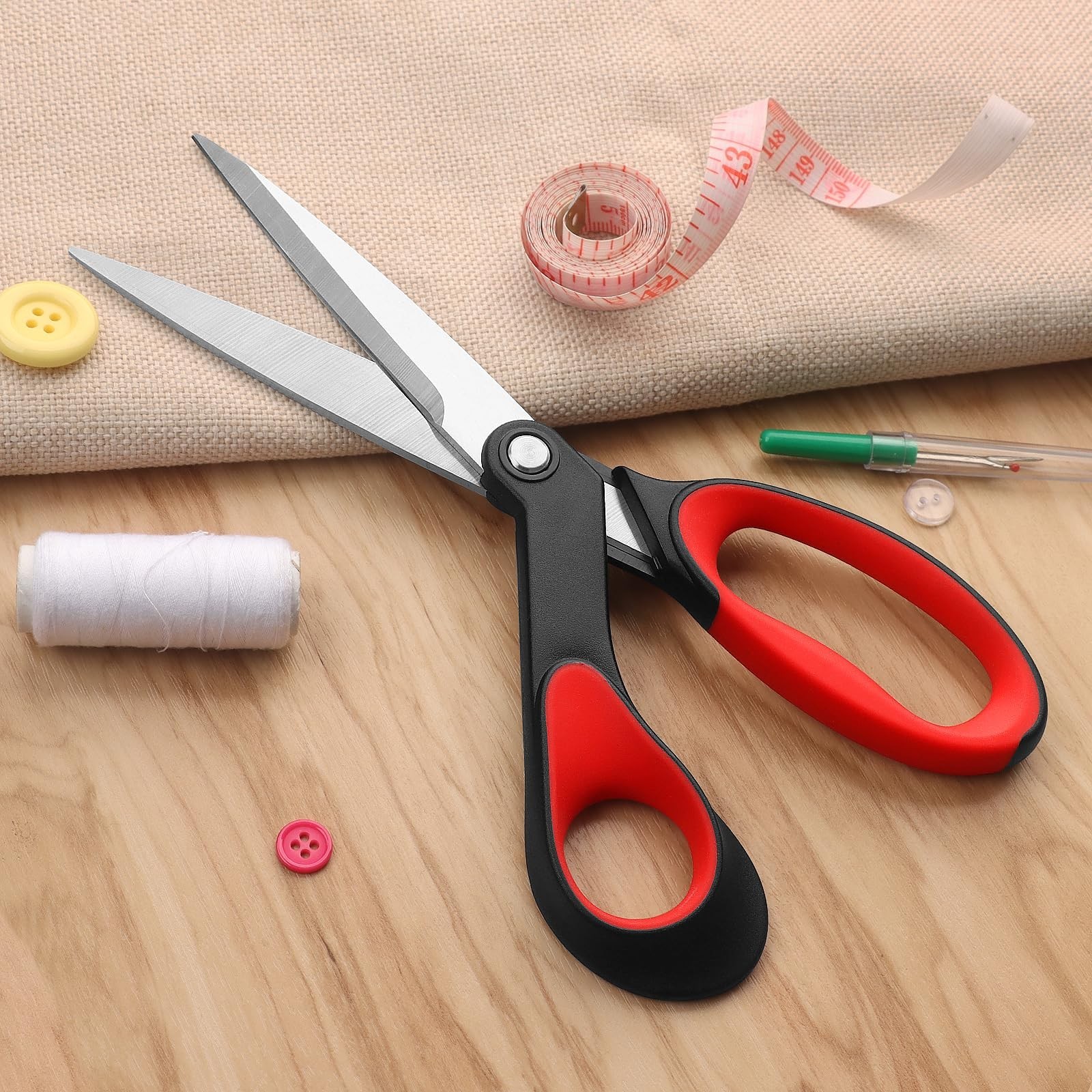 Asdirne True Left Handed Sewing Scissors, Heavy Duty Multi-Purpose Tailor Sci...