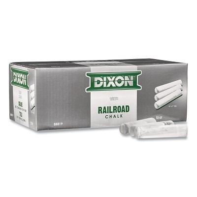 WHITE RAILROAD CRAYON CHALK 4"X1"  Ticonderoga 88819 72067888198 White