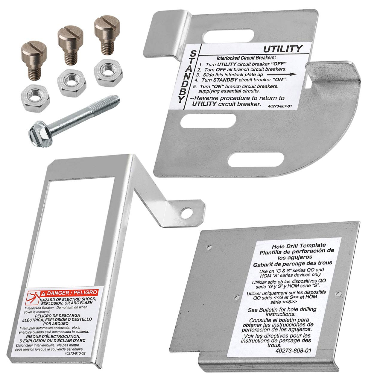 Generator Interlock Kit Compatible with Square D Electric QOCGK2C QO Cover Gener